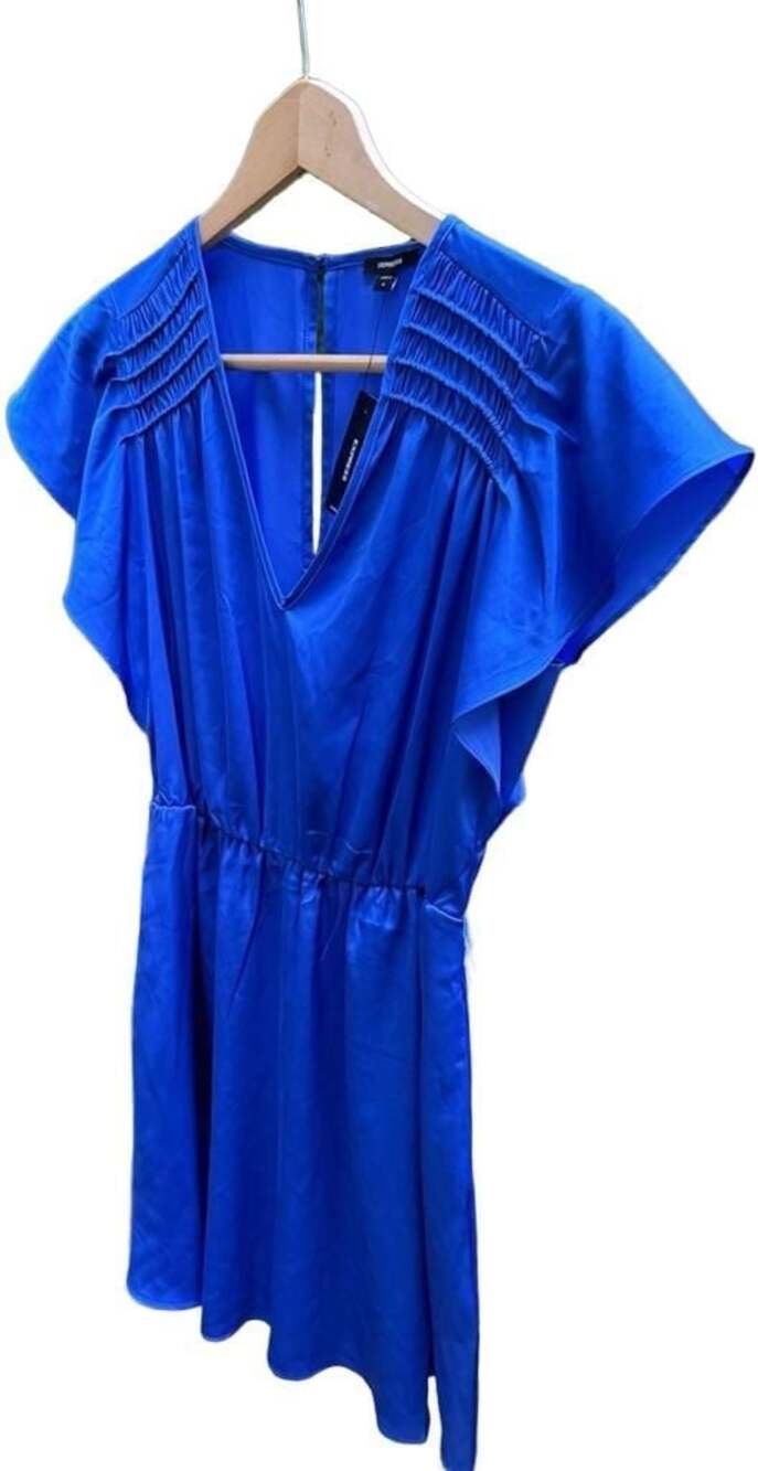 Express royal blue satin mini dress size small